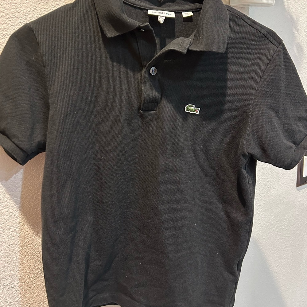 Lacoste Black Polo Shirt Classic Fit Cotton Pique